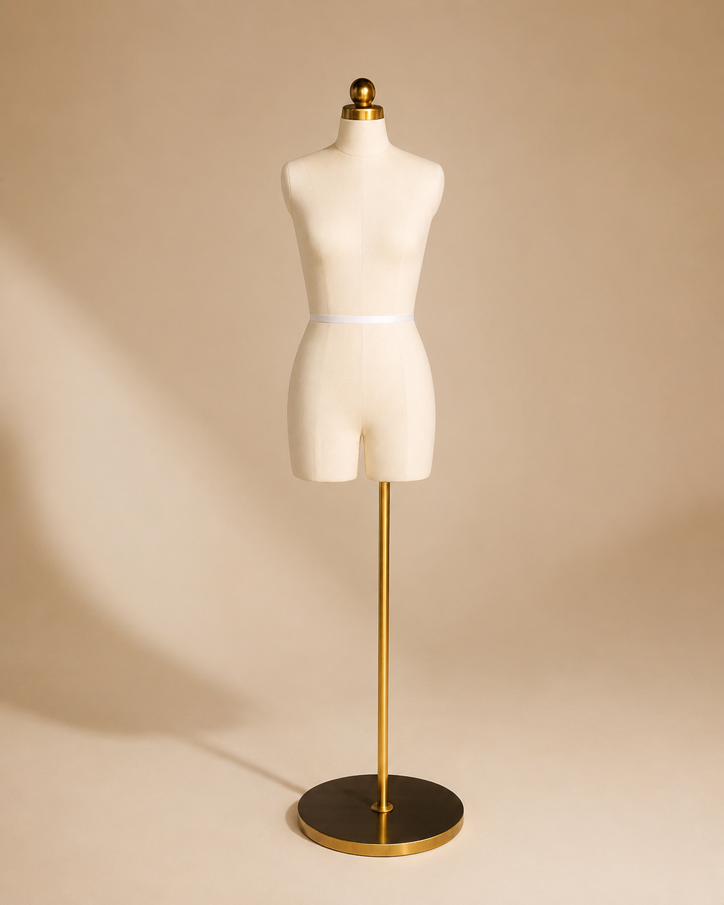 Premium Female Torso Dress Form Dummy with Gold Steel Stand