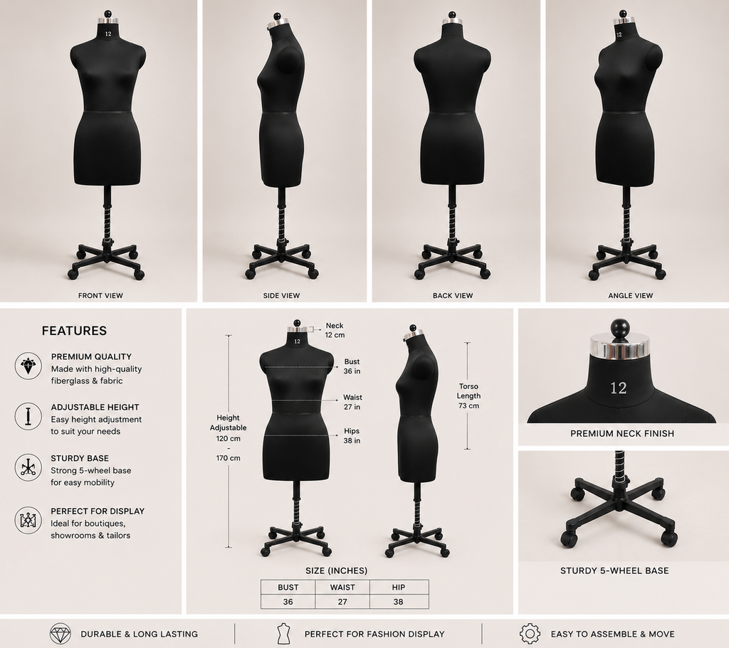 Premium Female Dress Form Tailor Dummy