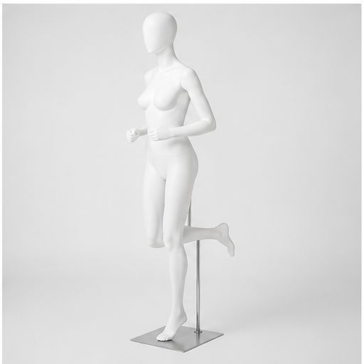 White Female Running Mannequin for Sportswear Display
