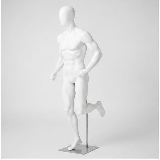 White Male Running Mannequin for Clothing Store Display